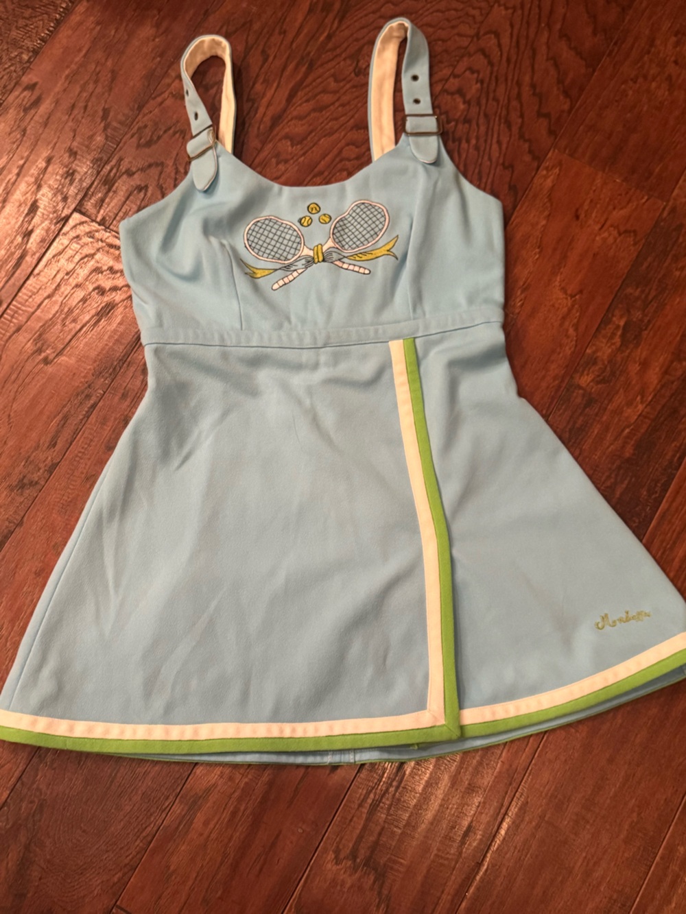 Vtg 1960s-1970s Mondessa Tennis Dress light blue